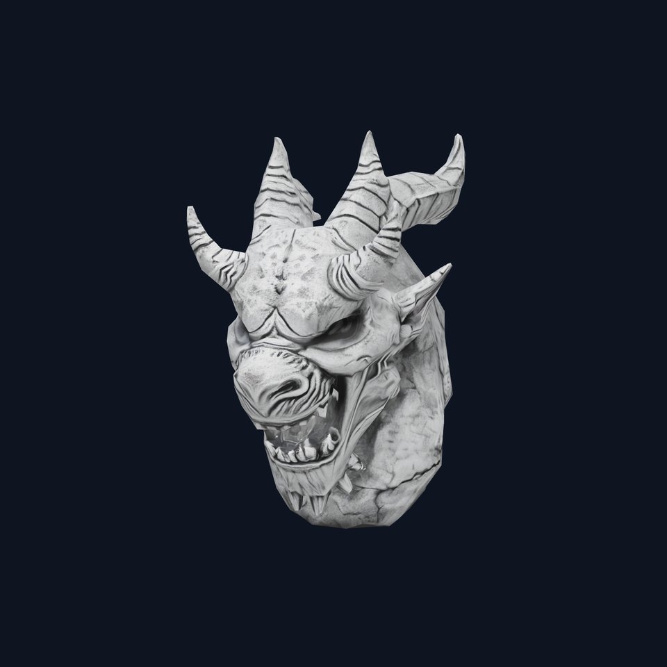 Stone Gargoyle Bust model pack